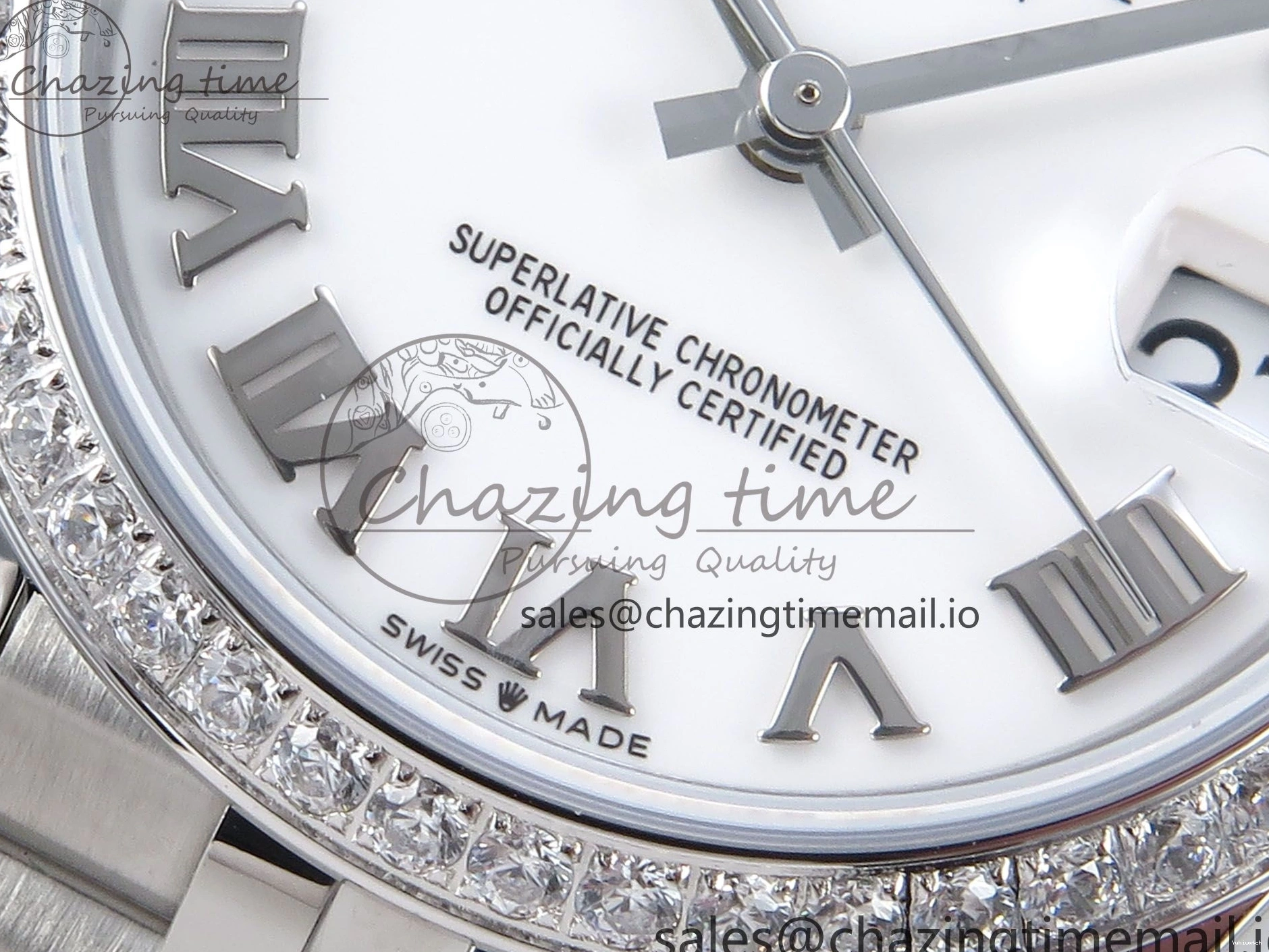 Bezel 904L Steel Dial Edition Bracelet 31 on ETA White 2688 DateJust ARF Diamonds 1:1 Best SS 278384RBR Jubilee Roman 0109